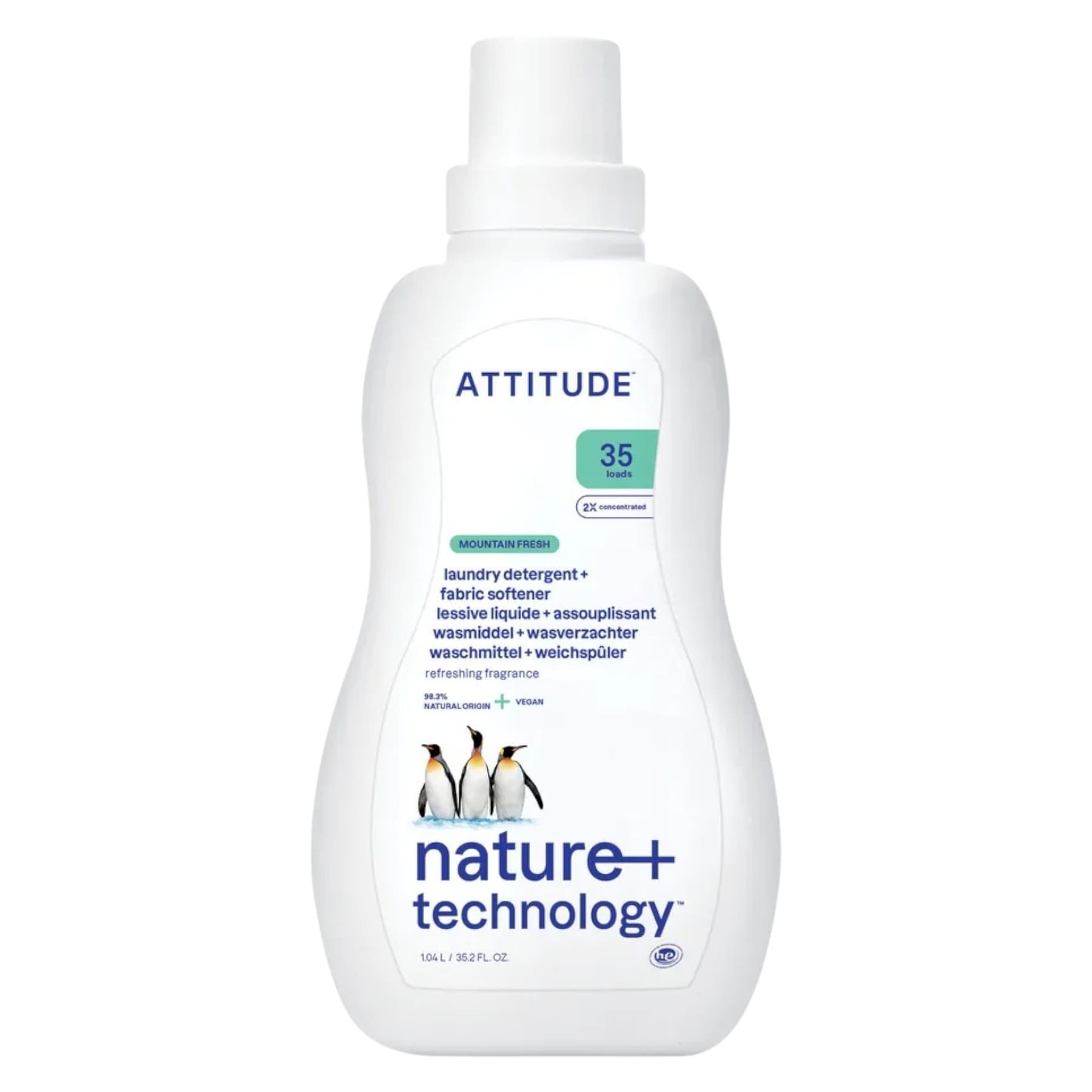 Засіб для прання 2 в 1 Attitude 1040 мл